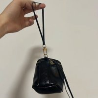Retro mini leather texture keybag, fashionable headphone hanging bag, keybag storage, large capacity coin purse