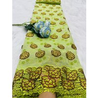 African Swiss Voile Lace In Switzerland With 3D Flower Embroidery Guipure Lace Quality Water Soluble Fabric For Wedding Sewing
