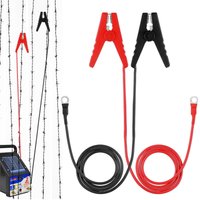 Electric Fence Alligator Clips 2 PCS Electric Fence Jump Cable with Crocodile Clip Alligator Clips Cable Solar Connect Fencing