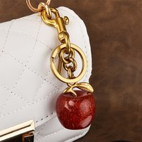 2025 Fashion Gilded Apple Keychain Pendant New Style Trend Car Keychain Women Men's Fine Backpack Jewelry Accessories Gifts