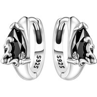 PANPOKI S925 Sterling Silver Vintage Carved Water Droplets Earring Hoop Earring Women Jewelry Original Trendy Anniversary Gifts