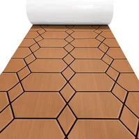 2400x550x5mm EVA Foam Floor Pad for Yacht Boat Accessory Self-Adhesive Non-slip Mat Vehicle Pad Hexagon Faux Teak deck sheet mat