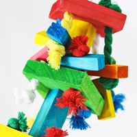 Parrot Chewy Toy Bird Cage Toy Fun Playing Pet Interior Supplies Cage Accessory