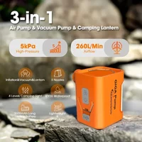 GIGA Pump 3.0 Portable Mini Air Pump 3 in 1 Outdoor Camping Lantern Vacuum Pump Electric Inflator for Air Mattress Vacuum Bags