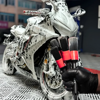 Motorcycle wheel hub gap details Cleaning brush Tire brush cleaning rim gap special brush car wash brush tool motorcycle clean