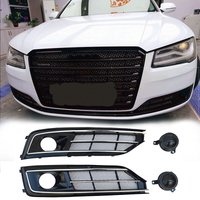 Racing Grills For Audi A8 Fog Light Frame 2014 2015 2016 2017 D4PA Sport Fog Light Frame Acc Cover