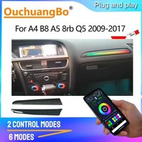 ouchuangbo LED Ambient Light For A4 B8 A5 S5 8rb Q5 2009-2017 Lamp kit interior atmosphere lighting Backlight Trim 256 colors