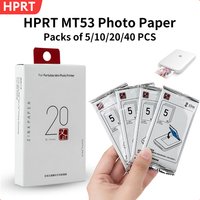 HPRT MT53 Original Photo Paper 3Inch 5/10/20/40 Sheets Self Adhesive Sticker Paper Compatible MT53/Z1 Mini Pocket Photo Printer