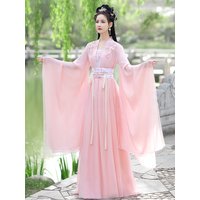 2024 New Ancient Fairy Classical Dance Costume Women Pink Cherry Blossom Hanfu Women Stage Performance Clothes