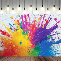 1pc Paint Splash background Abstract oil painting Photography background Theme party photo background