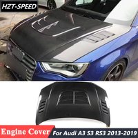 Real Carbon Fiber Engine Hood Bonnets Cover For Audi A3 S3 RS3 Sedan Hatchback 2013-2019