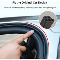 Double-Layer 5-Hole Rubber Seal Strips, Thickened Noise Insulation for Universal Car Doors & Sills