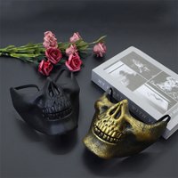 Halloween Skull Mask Creative Funny Party Props Holiday Supplies Horror Demon Accessories Men Skeleton Mask Half Face Cover