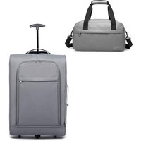 KONO Soft Shell Rolling Luggage + M-Size Travel Bag Set, Lightweight & Portable, Ideal for Short Trips / Weekend Getaways