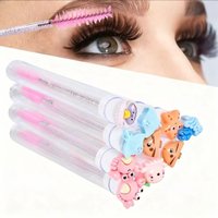 10 Pieces /Random Style Eyelashes Brush Container Mascara Brush Wand Case Lash Spoolies Tube Spoolie Holder Makeup Brush