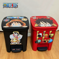 One Piece Luffy Zoro Trash Can Cute Cartoon Home Large Large Capacity Creative Fashion Personality Portable Trash Can Kawaii