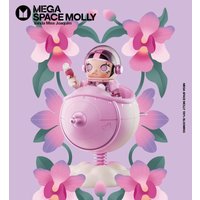 POPMART Original MEGA SPACE MOLLY 100% Blooming Series - Peony Figurine Ornaments Pleasantly Surprised Trendy Toy Gifts Xmas