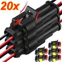 Waterproof Nylon Plug Car Wire Connector 14.5cm Flame-Retardant for Motorcycle Truck Boat Marine ATV Auto Electrical Connection