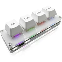 Mini 4-Key Game Keypad All Cut Copy Paste Macro Pad Ctrl A X C V Shortcut One Handed Keyboard RGB Gaming Mechanical Keyboard Key