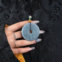 Jade Mountain Ghost Spending Pendant Real Taoist Amulet genuine goods A Goods Safe Buckle Feng Shui Lucky Necklace Chain Charms
