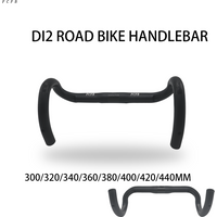 FCFB Matte Black Carbon Road Drop Handlebar with White Logo, Anti-Slip Frosted Surface, Multi-Size Light Bent Bar for Road Bikes