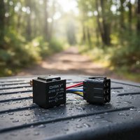 Automotive Relay 12V/24V 5Pin 40A Car Relay With Harness Socket Black Red Copper Terminal Auto Relay Socket SPDT Harness Cable