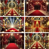 Star Movie Night Theme Backdrop Cinema Hollywood Red Carpet Film Event Background Adult Birthday Party Decor Photography Banner