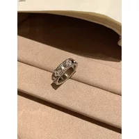 Four Leaf Clover Ring Real Gold Plated Vintage Classic Design Light Luxury Ancient Chinese Style Popular European Jewelry Gift