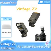 VILTROX Vintage Z2 On-camera Flash TTL Automatic Metering Mini Foldable Hot Shoe Speedlite Light for Sony Fujifilm Canon Nikon