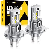 AUXITO H4 LED Bulb Light Canbus 50W Car LED Headlight 6500K High-Power High Low Beam Auto Light Bulbs Fanless Headlamp 12V 2Pcs