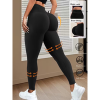 Women's High-Waisted Yoga Pants - Butt Lifting & Tummy Control Workout Leggings, Opaque Black, Ideal for Gym, Running,Jeans(New)