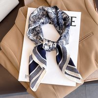 2026 Spring and Summer Fashion Square Scarf Women Outdoor Hairband Soft Printed Small Scarf Hijba Lady 70*70cm 100% Polyester