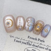 10pcs Handmade Press on Nails Purple Flashing Magic Mirror with Diamonds Full Coverage Nail Tips for Women&Girl Removable Nail