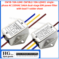 Single-phase power filter CW1B-3/6/10A-L(040) With wire audio audio purifier AC EMI interference CW1B-6A-L(040) CW1B-10A-L