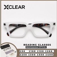 XCLEAR Full Rim Square Photochromic Prescription Glasses Women Anti Blue Ray Progressive Reading Optical Office Eyeware