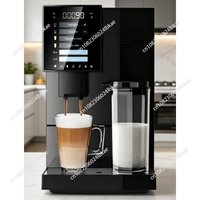 Fully Automatic Touch Screen Latte Cappuccino Coffee Machine Bean to Cup Espresso Coffee Maker With Milk Tank Office Household