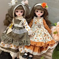 Forest Style High-Value 30cm 6-Joint BJD Doll Outfit Set for Girls Princess Doll Toy with Clothes Accessories Cute Gift