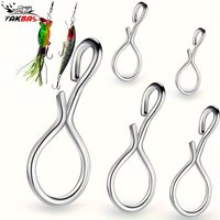 TAKBAS Fly Fishing Snaps Set - Stainless Steel Quick Change Hook Snaps for Flies, 25/50/100/200pcs Size XS/S/M/L