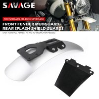For Scrambler 400X Speed 400 T4 Motorcycle Front High Fender Extended Rear Wheel Hugger Mudguard Extension Splash Shield Guards