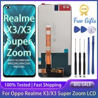 6.6" Original For Oppo Realme X3 LCD Display X3 Super Zoom Touch Screen RMX2142 RMX2081 RMX2086 Digitizer Assembly Replacement