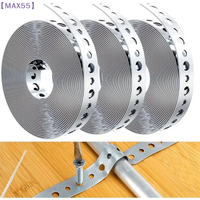 【MAX-55】1 Roll Of Galvanized Iron Tape Pre-punched Multi-slot Metal Tape For Pipe Support And Sheet Metal Work