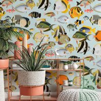 custom Ocean World Fish Wallpaper for living room Stickers Creative Mural 3D Sofa Bedroom Hotel Homestay Bedhead home Decoration