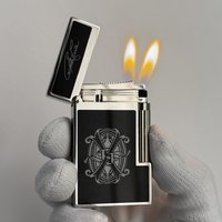 Luxury brand Lighter , custom-made lighter, lacquered finish, loud ignition sound, Smoking Accessory includes replacement parts