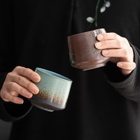 Retro Ceramic Cup Coarse Pottery Coffee Mug Household Office Afternoon Tea Cups Wine Mug Water Mugs Drinkware Gift