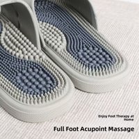 Massaging Indoor Slippers for Men Summer Anti-Slip Bathing Foot Bottom Acupoint Cool Slippers Home Comfortable PVC Material