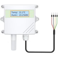 LCD Display Temperature and Humidity Sensor SHT40 Probe Wall-Mounted Detector Waterproof Transmitter Sensors RS485 OEM 1M 3M 10M