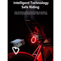 AliExpress cycle zone Smart Sensor Bicycle Tail Lamp Solar Powered Bike Rear Light Rechargeable Cycling Safety Warning Taillight for Night Riding