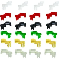 24pcs Automotive Nylon Plastic Car Door Lock Rod Clips Rod Push Fasteners Clips Auto Tailgate Handle Rod Clip Kit Car Parts