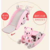 2 In 1 Kids Rocking Horse And Slide Large Thickened Toy Baby Rocker Gift For Toddlers Age 1 To 6 Indoor Play Equipment