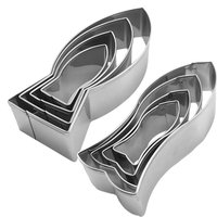 Stainless Steel Cookie Cutters Fish Cookie Cutter 4 Pcs Cute Cartoon Fish Molds Baking Tools For Kitchen Cake Moulds home